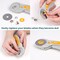 Rotary Cutter Set with Blades - 45 mm Rotary Cutter with Safety Lock - 5 Extra SKS-7 Steel Rotary Fabric Cutter Blades - Fabric Cutter Wheel for Sewing - Fabric Rotary Cutter Blades 45mm